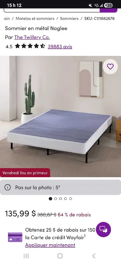 Sommier en métal double, View more