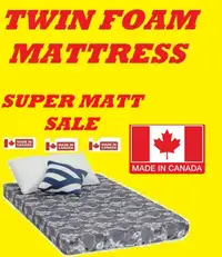 TWIN FOAM MATTRESS SALE $89 ONLY DOUBLE AND QUEEN AVAILABLE..
