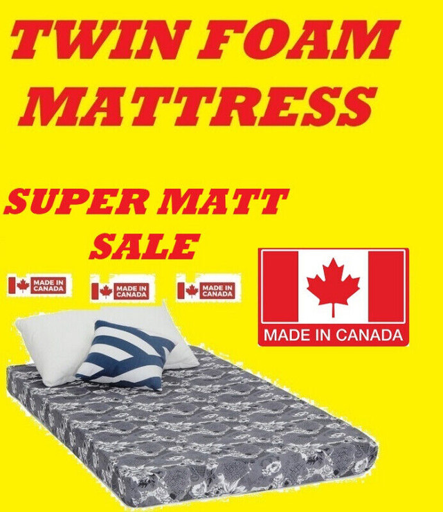 TWIN FOAM MATTRESS SALE $89 ONLY DOUBLE AND QUEEN AVAILABLE.. in Beds & Mattresses in Oakville / Halton Region