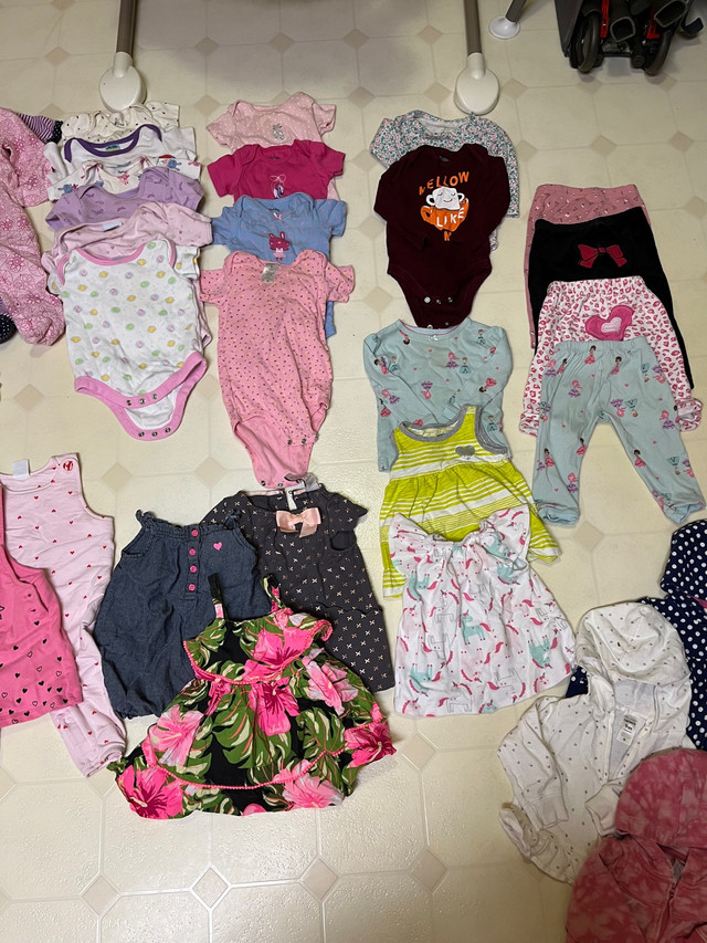 6-9 Months Baby Girl Clothing - Shirts - Pants - Onsies- Pajamas in Clothing - 6-9 Months in Calgary - Image 2