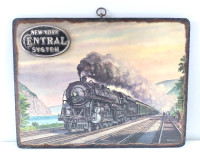 Vintage New York Central System Train #5419 Wooden Wall Plaque