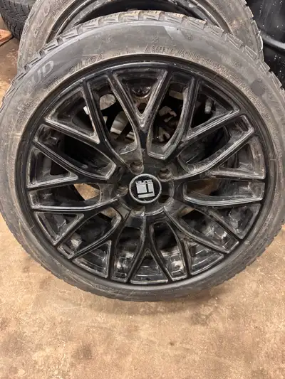 Touren tr76 set of 4 rims and tires 5x100 56.1mm centre bore size, only used for 2 seasons the tires...