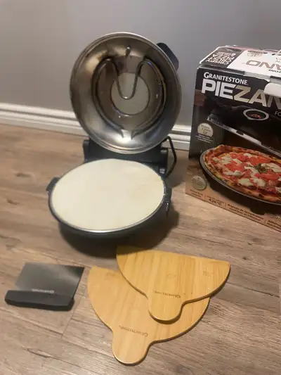 Indoor pizza oven. Lots of fun. Can thaw a frozen pizza or we used pre-made dough from grocery store...