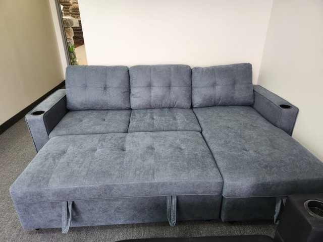 PullOut Sofa Bed Black And Grey Colors. in Couches & Futons in Oshawa / Durham Region
