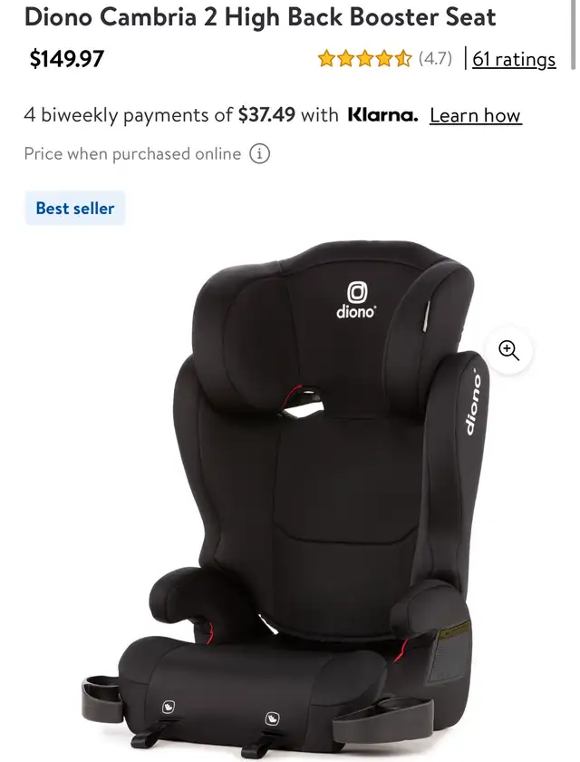 Diono Cambria 2 High Back Booster Seat in Strollers, Carriers & Car Seats in City of Toronto - Image 2
