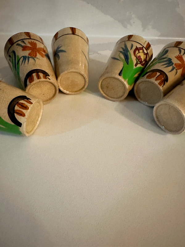 6- Handpainted Ceramic Shot Glasses  in Kitchen & Dining Wares in Barrie - Image 4