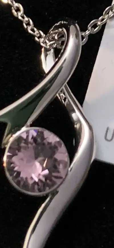 Brand New Swarovski Pink Crystal Angle Pendant with Necklace $35, View more
