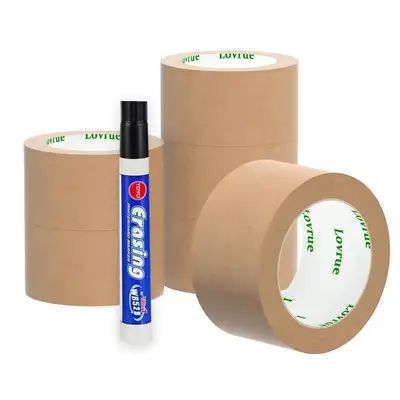 Writable Kraft Paper Tape Eco-Friendly Packaging, View more