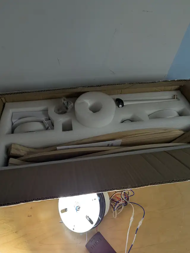 Wood Ceiling Fan with Light, 52" GESUM Fan, 6 Speeds, Remote Con in Indoor Lighting & Fans in Mississauga / Peel Region - Image 10