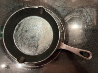 cast iron fry pan skillet 8” inche 20cm