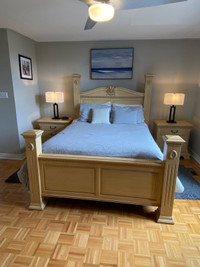 Queen bedroom furniture set with mattresses 
