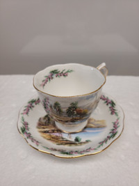 VTG Footed Royal Albert “Road to the Isles” Cup & Saucer