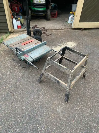 Delta table saw with stand