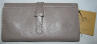 Patricia Nash Trifold Leather Wallet Retractable Wrist Strap