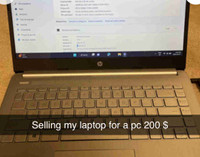 (NEEDS GONE)Hp laptop  comes with charging cable  