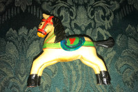 Vintage hand carved painted wood horse figure