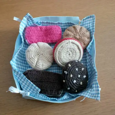 Basket of Crochet Cookies, View more