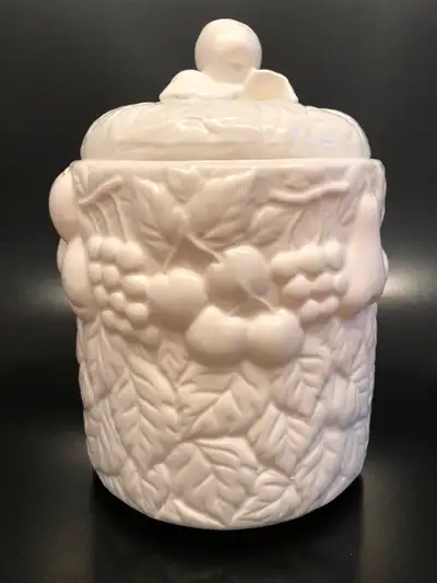 Hand Painted Fruit Design Cookie Jar, View more