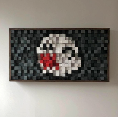 Custom Flames Acoustic Diffuser Art Piece, View more