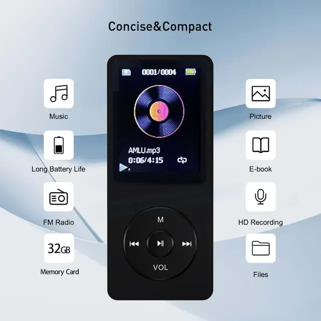 Portable 32GB MP3 Player with HD 1.8" Screen, Speaker, Earphone, in General Electronics in Mississauga / Peel Region - Image 2