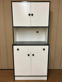 White Tall Storage/Pantry Cabinet with Countertop