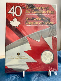 40th Anniversary Canadian Flag-Silver Dollar Coin 2005