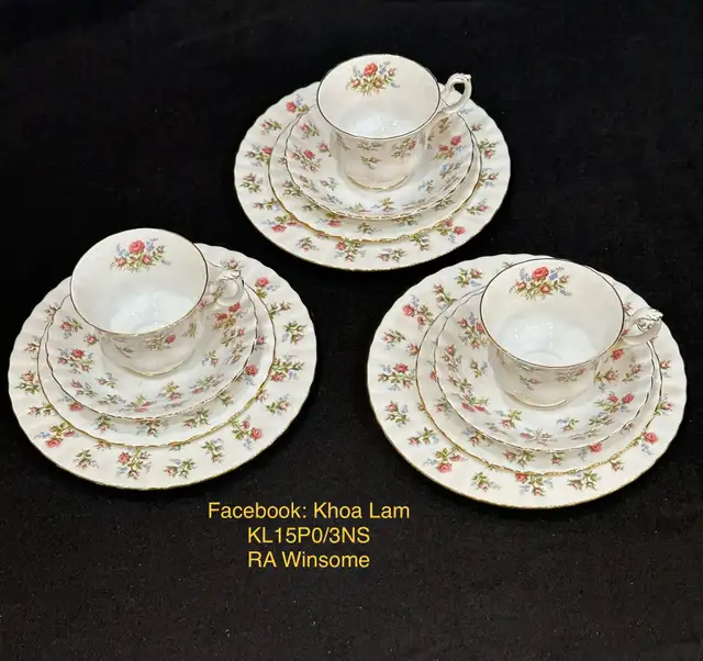 Royal Albert Winsome dishes, tea cups, two tiered cake plate in Kitchen & Dining Wares in Guelph - Image 3