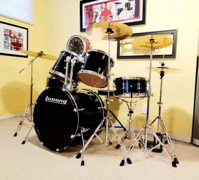 Complete & Upgraded LUDWIG DRUM SET in 8/10 CONDITION!, View more
