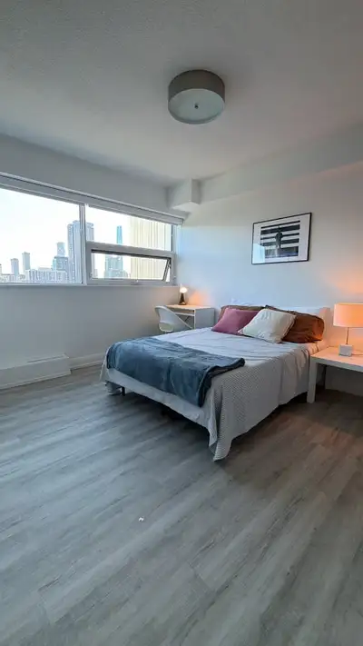 Premium and fully furnished private room available in a pristine 3-bedroom apartment at 201 Sherbour...