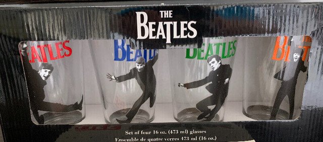 The Beetles set of 4 16oz glasses New in box with Beetles Mag in Kitchen & Dining Wares in Mississauga / Peel Region - Image 2