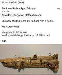 Driftwood clothes hanger