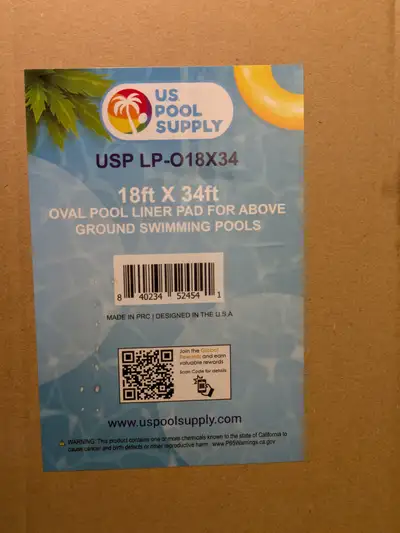 U.S. Pool Supply Armour Shield 18-Foot x 34-Foot Oval Heavy Duty Pool Liner Pad for Above Ground Swi...