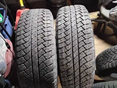 255 70 r18s, treadwear 8 1/2 32nds of an inch, no plugs, patches or cracks, both for $150,location i...