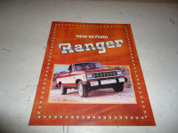 1983 Ford Ranger Sales Brochure. 1st Year 4 Ranger. Can mail