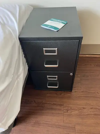 Free delivery used Black 2-Drawer Filing Cabinet, View more
