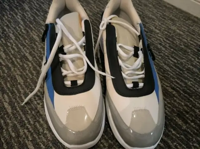  Brand New Black High-Top Sneakers with Back Zipper – Size US