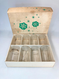 Mid Century Modern Dominion Glass Company Glasses - Original Box