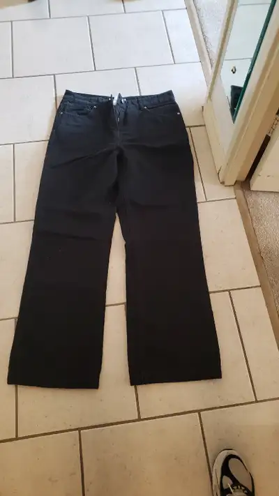 Lined black jeans, View more