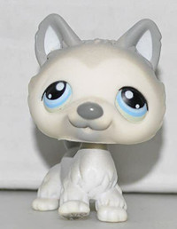 Littlest Pet Shop LPS #69 Grey Husky Gen. 1 Rare Hasbro 2005