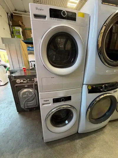 Whirlpool 24" Compact Washer & Dryer Set – White with Free Stack, View more