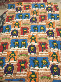 Deadstock 1988 Teenage Mutant Ninja Turtles Flat Bed Sheet