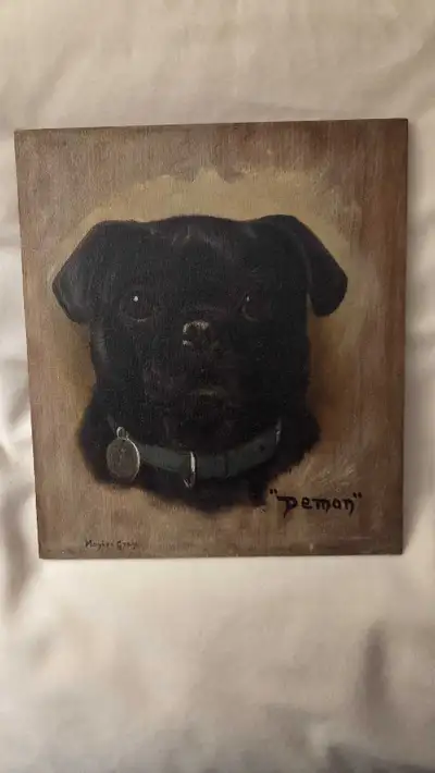 BRITISH ARTIST MONICA GRAY - This original oil on board painting is in mint condition. The painting...