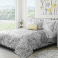 New 3 PC Transition Grey Quilt Set • DOUBLEQUEEN OR KING $65