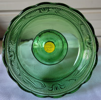 Vintage EO Brody Green Depression Glass