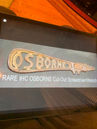 Rare antique IHC OSBORNE Cut-Out Screwdriver/Wrench !