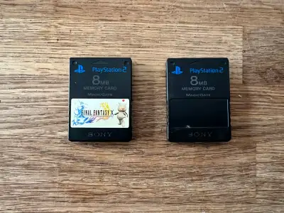 PS2 8MB Memory Cards (2x) - Black, View more