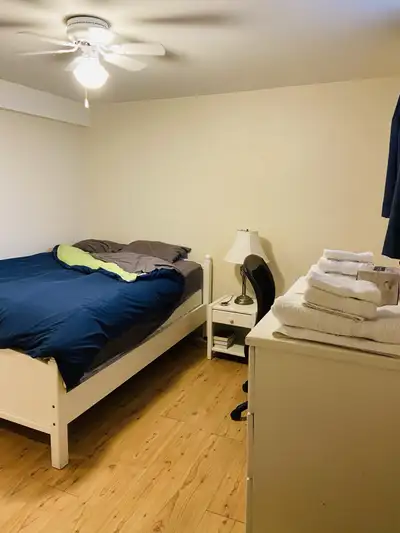 One person only Fully furnished room for rent in a beautiful 2 level 2 bedroom 1.5 bath condo. Hardw...