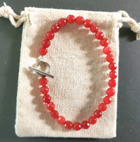 Faceted Natural Red Jade Bracelets (2)