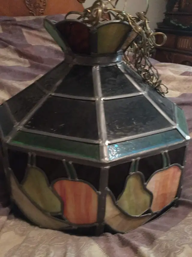 stained and leaded glass light fixtures (sold) in Indoor Lighting & Fans in Ottawa - Image 2