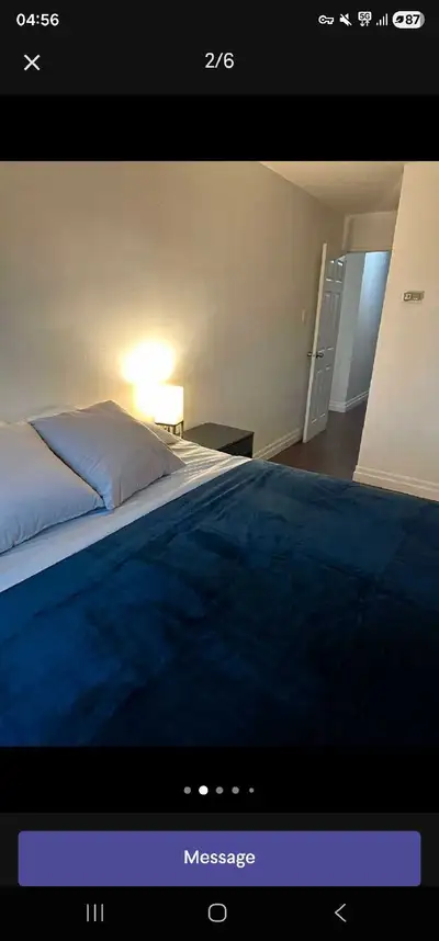 Furnished Room for Rent – Etobicoke A clean, fully furnished room is available for rent in a quiet,...